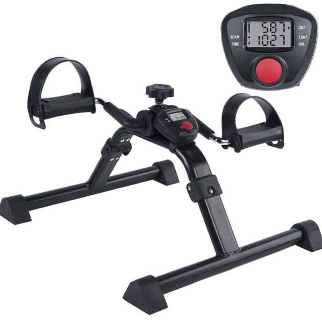 Compact Professional Wrist Arm Leg Strengtheners Pedal Exerciser with Electronic Display for Indoor Exerciser and Physical Therapy