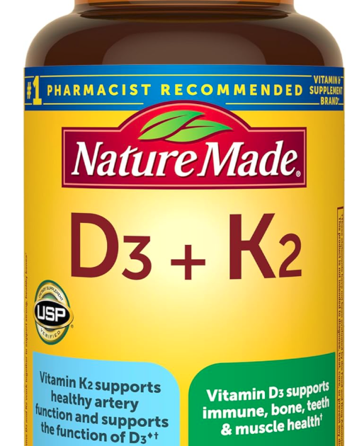 Nature Made Vitamin D3 K2 Supplement, 5000 IU (125 mcg)