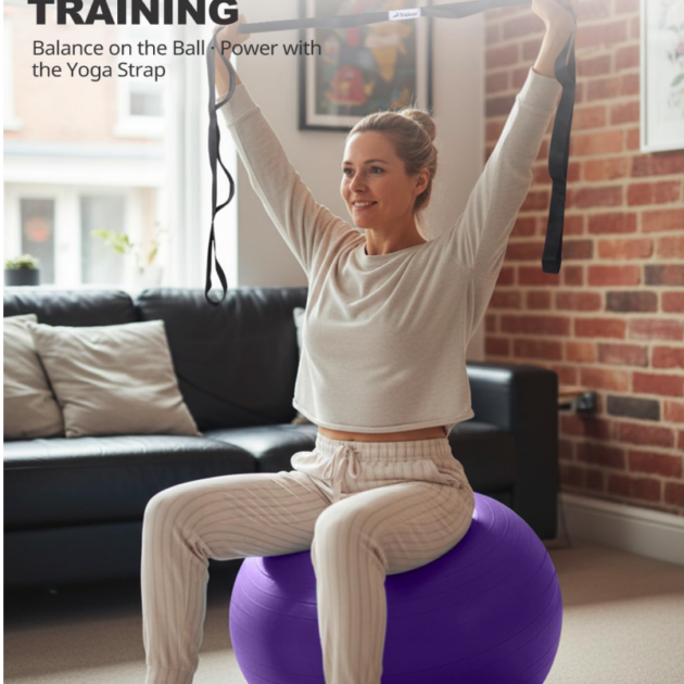 Trideer Exercise Ball for Yoga, Pilates & Fitness – Stability Ball