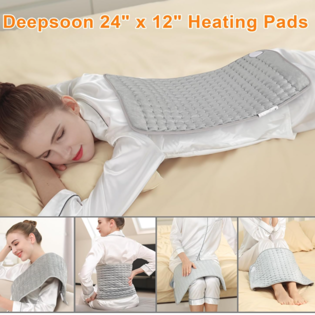 24x12" Heating Pad,Electric Heating Pads for Back,Neck,Abdomen
