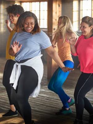 Senior fitness dancing crop